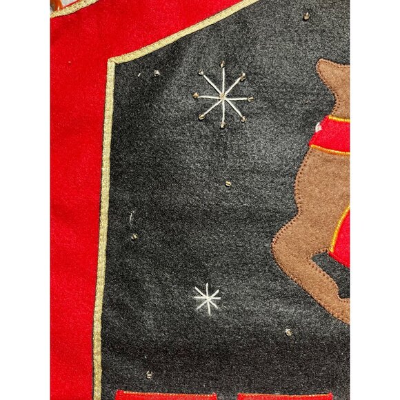 Vintage Christmas Reindeer Advent Calendar Wall Hanging Pockets by Simply Felt - Picture 3 of 9